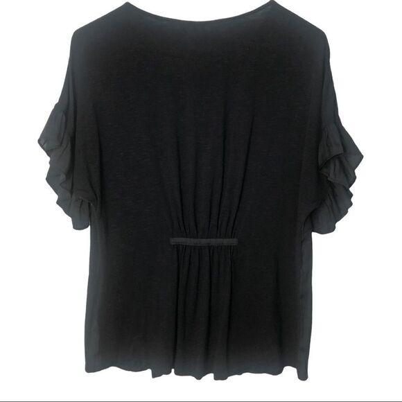 DOLAN BLOUSE, Left Coast Button Down Ruffle Sleeve, size S - Picture 2 of 5